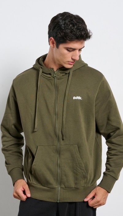 BodyTalk Ανδρική ζακέτα φούτερ με κουκούλα χακί