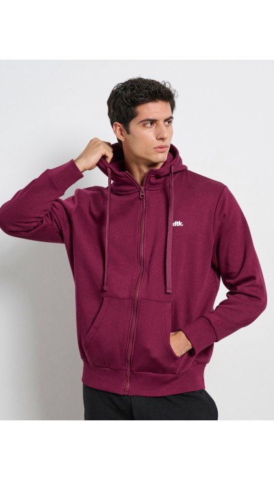 BodyTalk Ανδρική ζακέτα φούτερ με κουκούλα μπορντώ