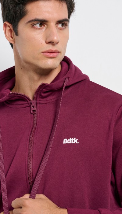 BodyTalk Ανδρική ζακέτα φούτερ με κουκούλα μπορντώ