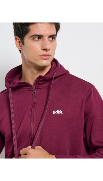 BodyTalk Ανδρική ζακέτα φούτερ με κουκούλα μπορντώ BodyTalk Ανδρική ζακέτα φούτερ με κουκούλα μπορντώ