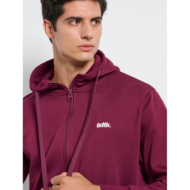 BodyTalk Ανδρική ζακέτα φούτερ με κουκούλα μπορντώ BodyTalk Ανδρική ζακέτα φούτερ με κουκούλα μπορντώ