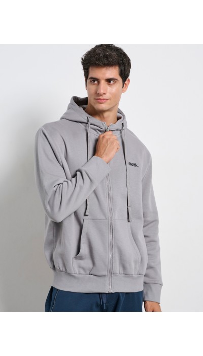 BodyTalk Ανδρική ζακέτα φούτερ με κουκούλα γκρι