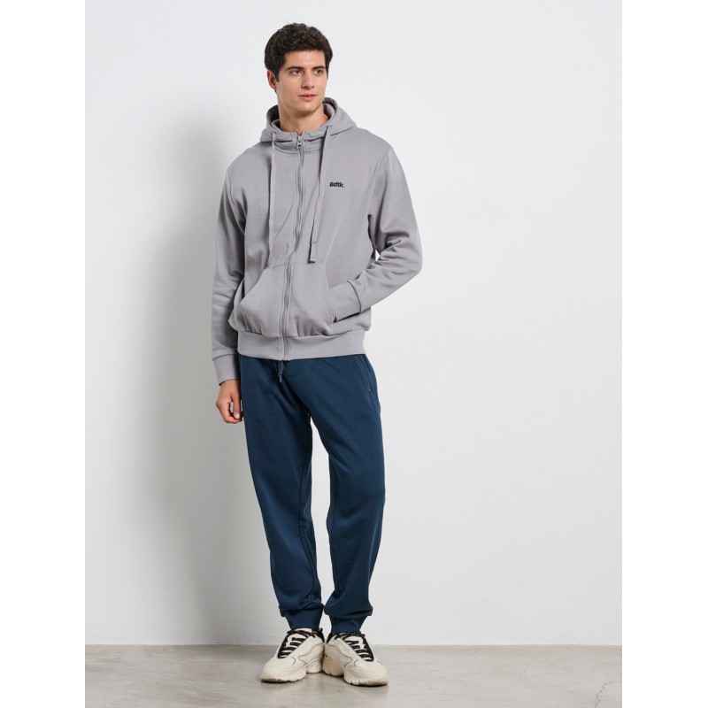 BodyTalk Ανδρική ζακέτα φούτερ με κουκούλα γκρι BodyTalk Ανδρική ζακέτα φούτερ με κουκούλα γκρι