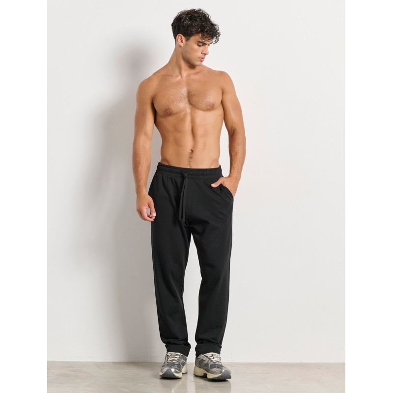 BodyTalk Ανδρικό παντελόνι φόρμας σε ίσια γραμμή "pants on gen beta" μαύρο BodyTalk Ανδρικό παντελόνι φόρμας σε ίσια γραμμή "pants on gen beta" μαύρο