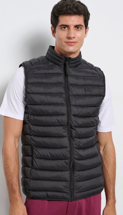 BodyTalk Ανδρικό αμάνικο μπουφάν μαύρο