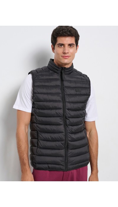 BodyTalk Ανδρικό αμάνικο μπουφάν μαύρο