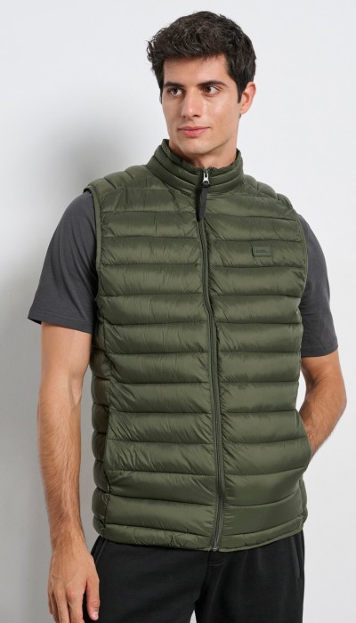 BodyTalk Ανδρικό αμάνικο μπουφάν χακί