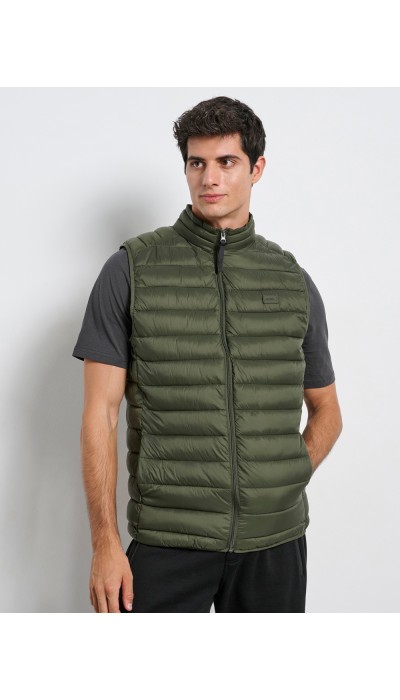 BodyTalk Ανδρικό αμάνικο μπουφάν χακί