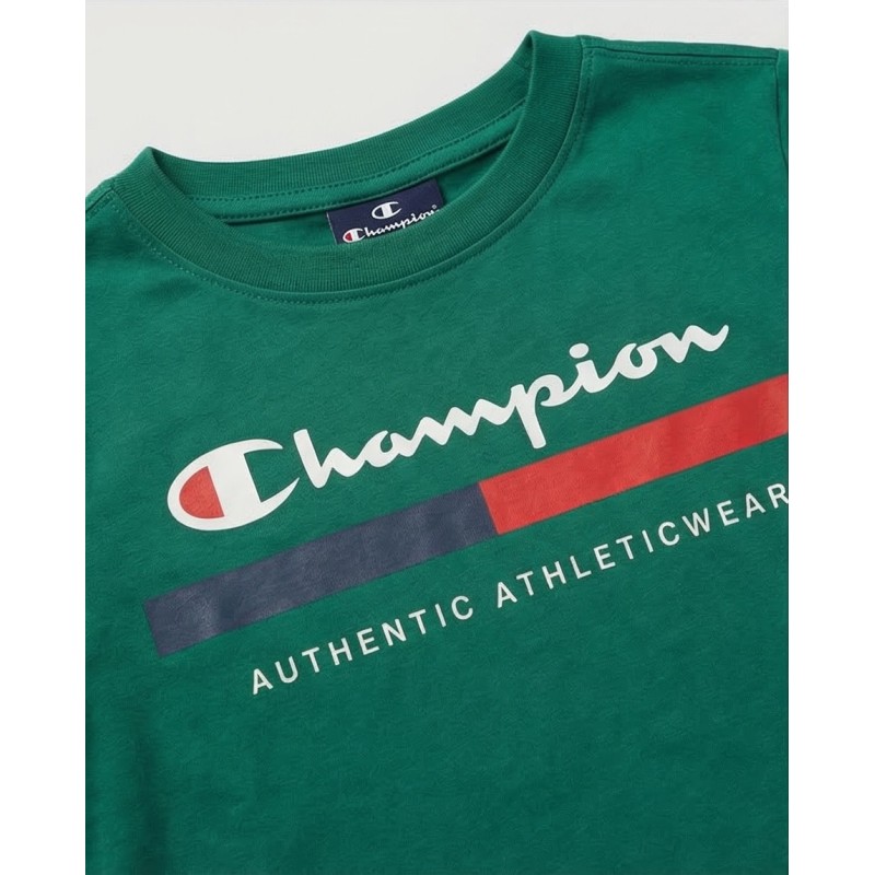 Champion Παιδικό σετ κοντομάνικη μπλούζα & βερμούδα πράσινο