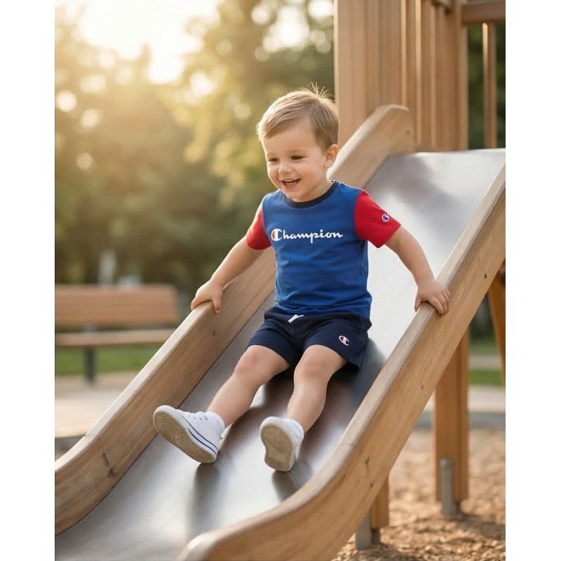Champion Βρεφικό σετ για αγόρια 2τεμάχια μπλε