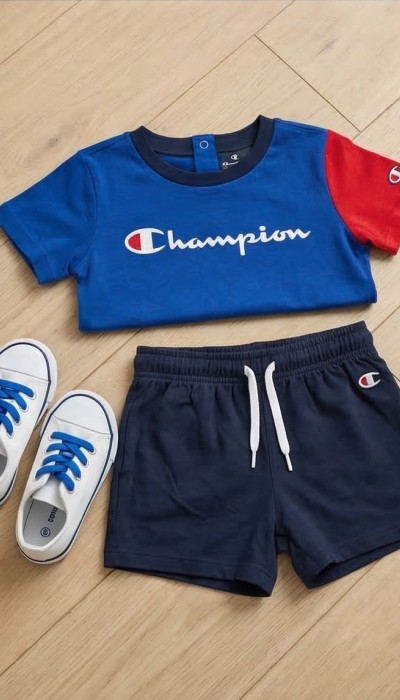 Champion Βρεφικό σετ για αγόρια 2τεμάχια μπλε