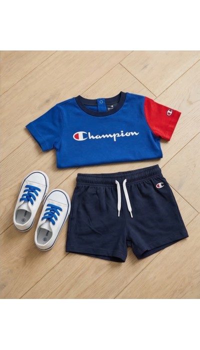 Champion Βρεφικό σετ για αγόρια 2τεμάχια μπλε