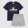 Champion Παιδικό αθλητικό σετ μπλούζα και βερμούδα μπλε