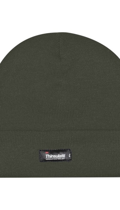 Stamion Unisex σκουφί μονόχρωμο με fleece επένδυση λαδί