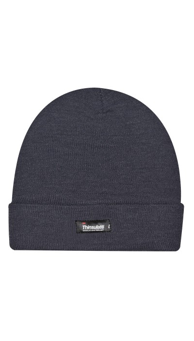 Stamion Unisex σκουφί μονόχρωμο με fleece επένδυση γκρι