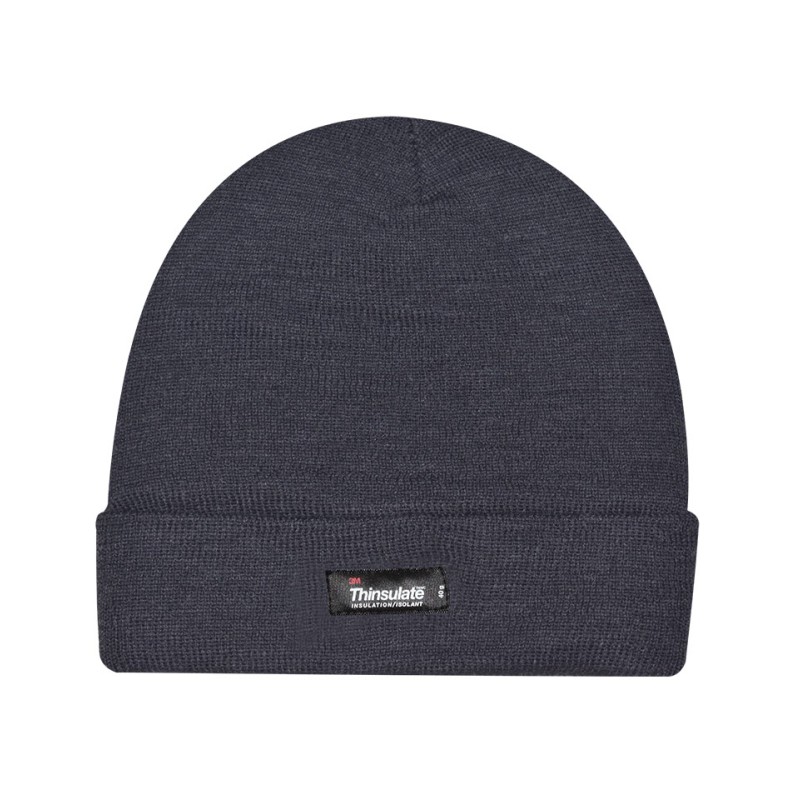 Stamion Unisex σκουφί μονόχρωμο με fleece επένδυση γκρι