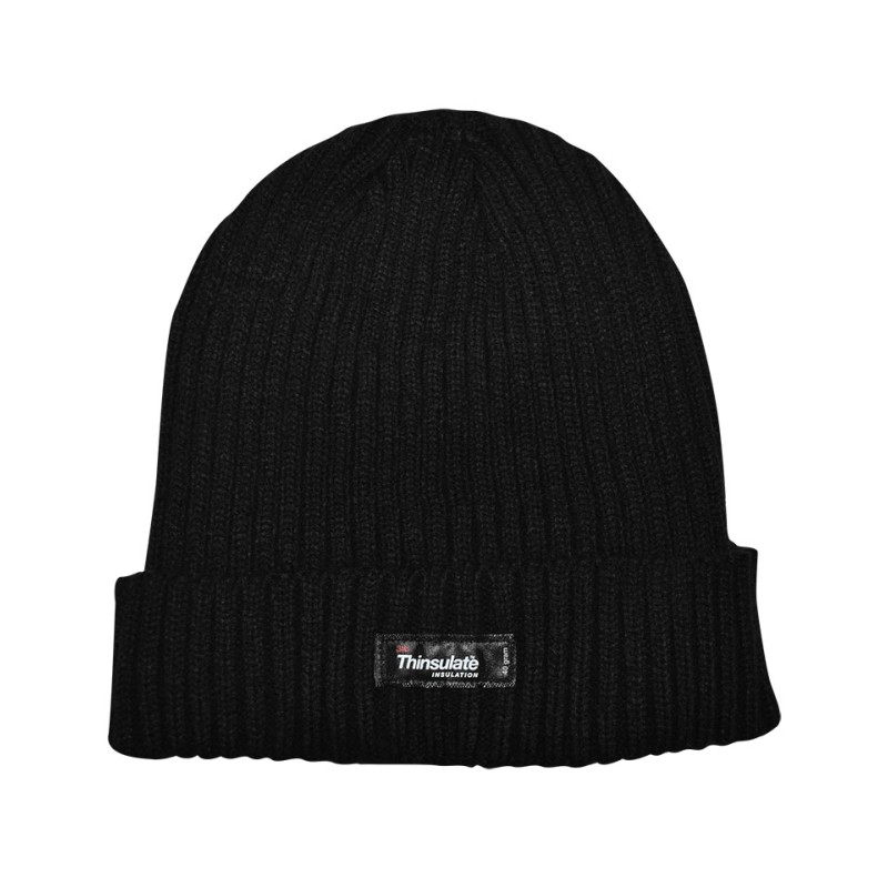 Stamion Unisex σκουφί μονόχρωμο με fleece επένδυση μαύρο Stamion Unisex σκουφί μονόχρωμο με fleece επένδυση μαύρο