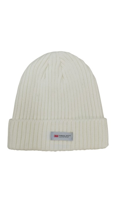 Stamion Unisex σκουφί μονόχρωμο με fleece επένδυση άσπρο