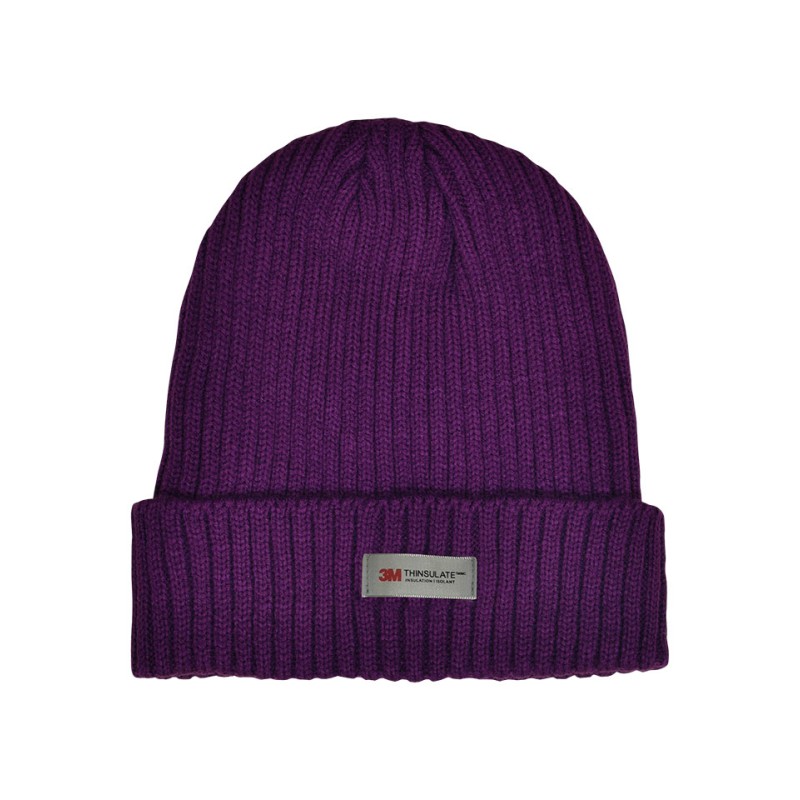 Stamion Unisex σκουφί μονόχρωμο με fleece επένδυση μωβ Stamion Unisex σκουφί μονόχρωμο με fleece επένδυση μωβ