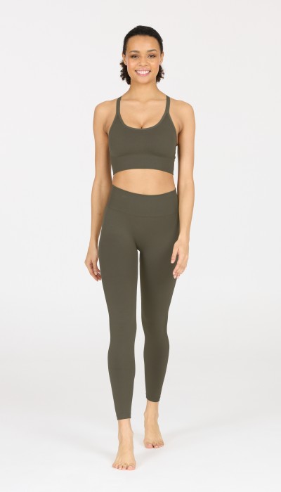 Athlecia Γυναικείο κολάν Nagar Seamless χακί