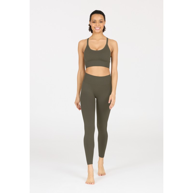 Athlecia Γυναικείο κολάν Nagar Seamless χακί Athlecia Γυναικείο κολάν Nagar Seamless χακί