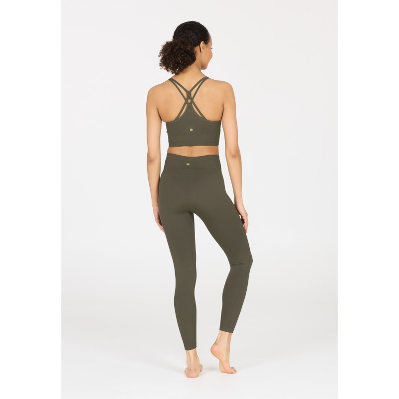 Athlecia Γυναικείο κολάν Nagar Seamless χακί Athlecia Γυναικείο κολάν Nagar Seamless χακί