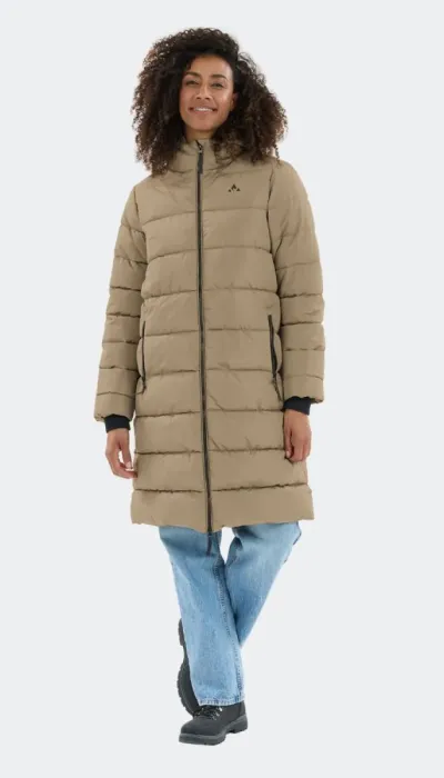 Whistler Γυναικείο μακρύ μπουφάν με κουκούλα Amaret μπεζ