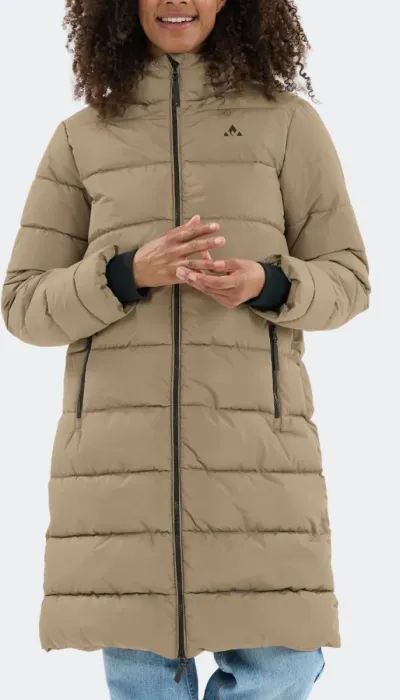 Whistler Γυναικείο μακρύ μπουφάν με κουκούλα Amaret μπεζ