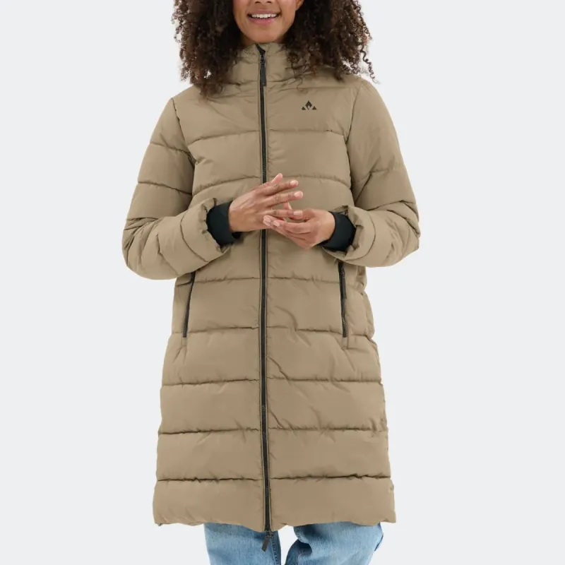 Whistler Γυναικείο μακρύ μπουφάν με κουκούλα Amaret μπεζ