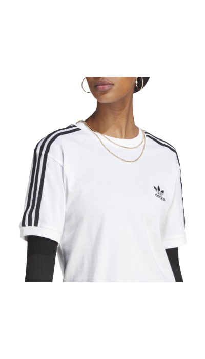 Adidas Γυναικεία κοντομάνικη μπλούζα 3stripes άσπρη