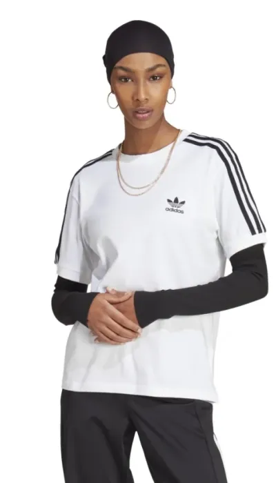 Adidas Γυναικεία κοντομάνικη μπλούζα 3stripes άσπρη