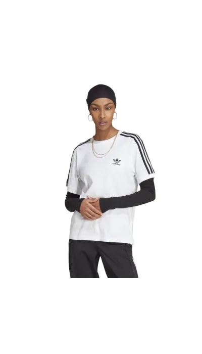 Adidas Γυναικεία κοντομάνικη μπλούζα 3stripes άσπρη