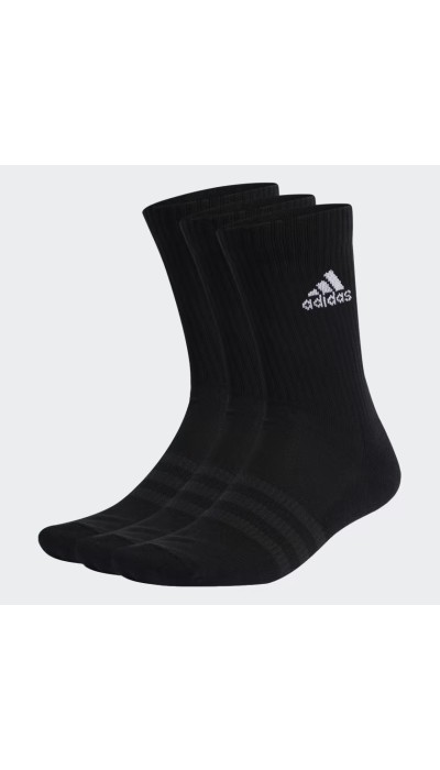 Adidas Κάλτσες Cushioned Crew 3Ζεύγη Μαύρες