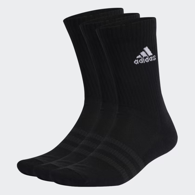 Adidas Κάλτσες Cushioned Crew 3Ζεύγη Μαύρες