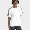 Adidas Γυναικεία κοντομάνικη μπλούζα 3-Stripes άσπρη