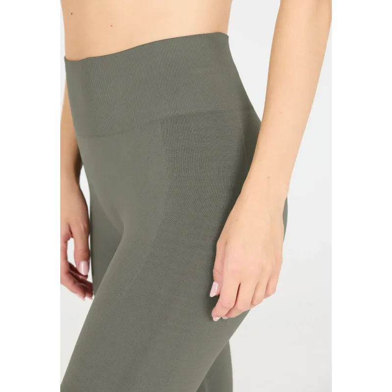 Athlecia Γυναικείο κολάν Seamless χακί Athlecia Γυναικείο κολάν Seamless χακί