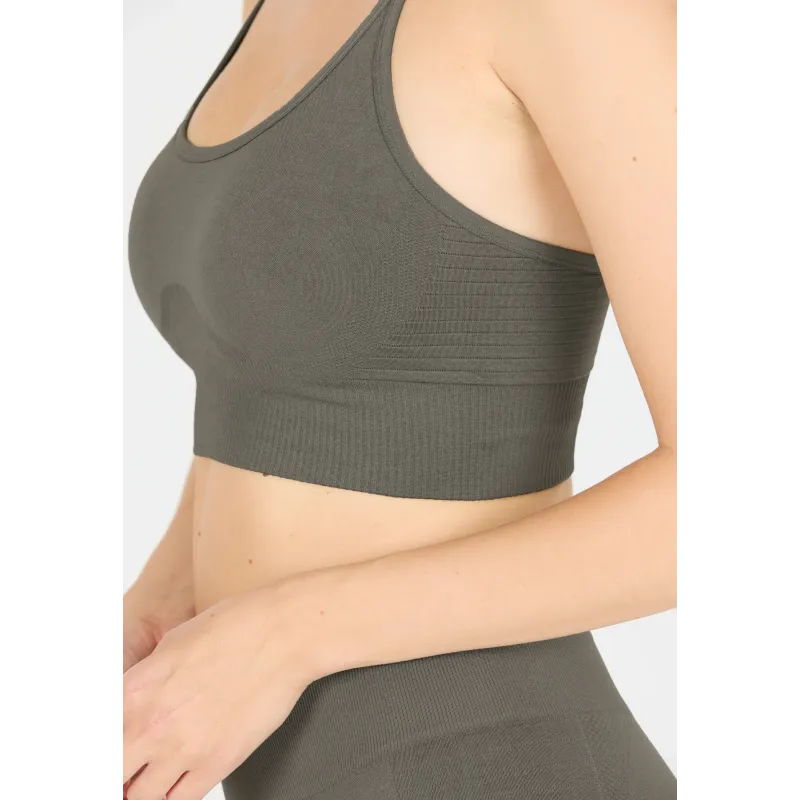 Athlecia Γυναικείο Μπουστάκι Foan Seamless Χαμηλής Υποστήριξης Χακί Athlecia Γυναικείο Μπουστάκι Foan Seamless Χαμηλής Υποστήριξης Χακί