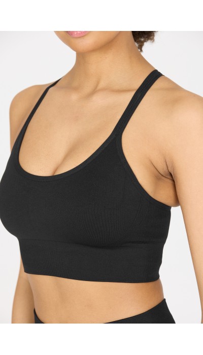 Athlecia Γυναικείο Μπουστάκι Foan Seamless Χαμηλής Υποστήριξης Μαύρο