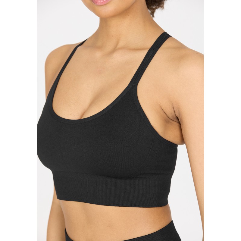 Athlecia Γυναικείο Μπουστάκι Foan Seamless Χαμηλής Υποστήριξης Μαύρο
