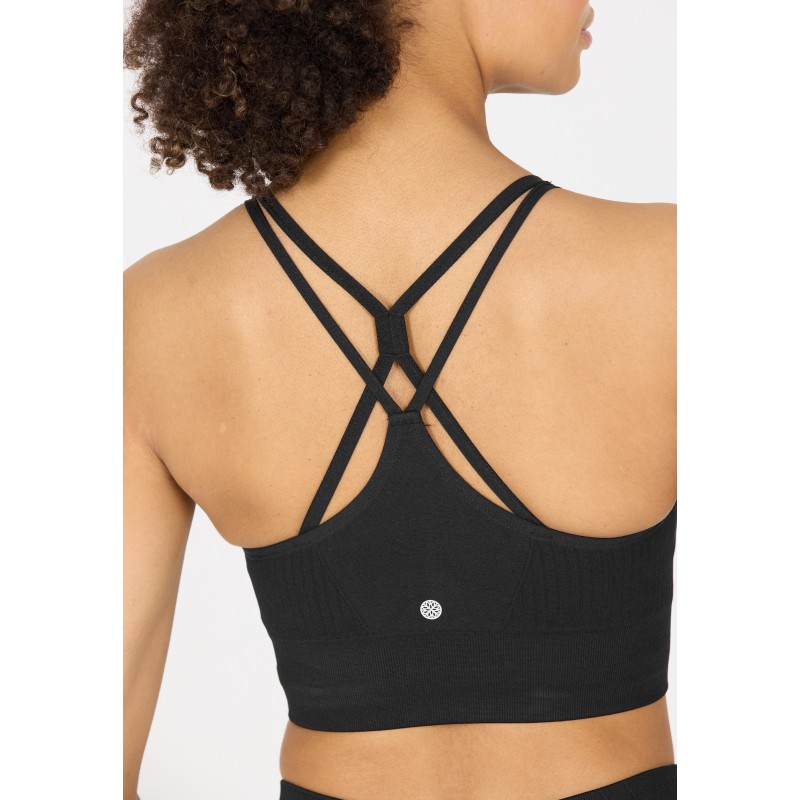 Athlecia Γυναικείο Μπουστάκι Foan Seamless Χαμηλής Υποστήριξης Μαύρο