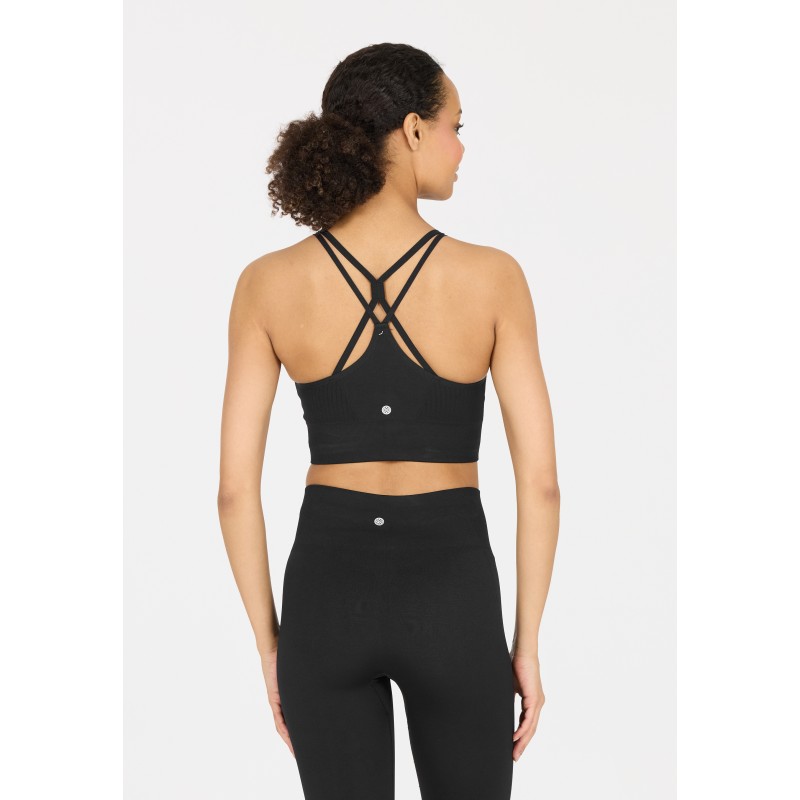 Athlecia Γυναικείο Μπουστάκι Foan Seamless Χαμηλής Υποστήριξης Μαύρο