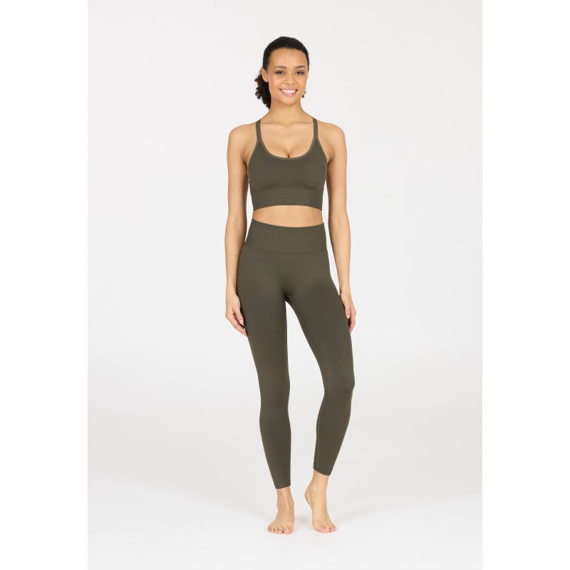 Athlecia Γυναικείο Μπουστάκι Foan Seamless Χαμηλής Υποστήριξης Χακί