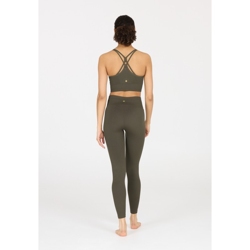 Athlecia Γυναικείο Μπουστάκι Foan Seamless Χαμηλής Υποστήριξης Χακί