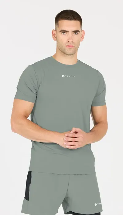 Virtus Ανδρική κοντομάνικη μπλούζα Roger Hyperstretch φυστικί