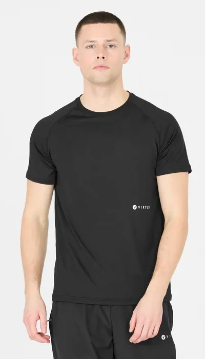 Virtus Ανδρική κοντομάνικη μπλούζα Quick-dry Leroy μαύρη