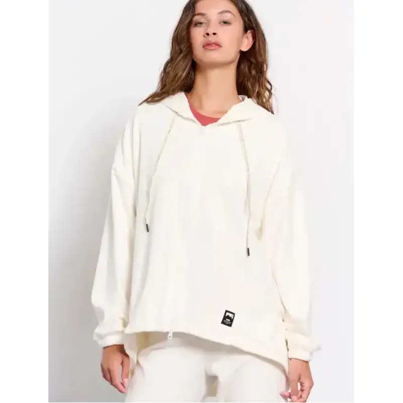 BodyTalk Γυναικεία μακριά ζακέτα με κουκούλα `Ηomewear` εκρού BodyTalk Γυναικεία μακριά ζακέτα με κουκούλα `Ηomewear` εκρού