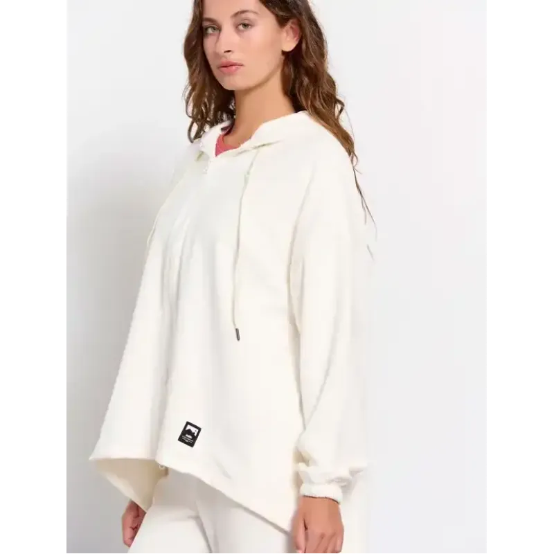 BodyTalk Γυναικεία μακριά ζακέτα με κουκούλα `Ηomewear` εκρού BodyTalk Γυναικεία μακριά ζακέτα με κουκούλα `Ηomewear` εκρού