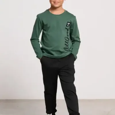 BodyTalk Παιδικό παντελόνι φόρμας unisex μαύρο
