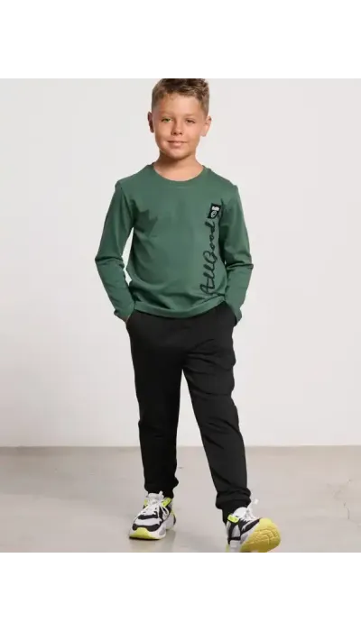 BodyTalk Παιδικό παντελόνι φόρμας unisex μαύρο