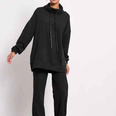 BodyTalk Γυναικεία Παντελόνα Φλις "Homewear" Μαύρη